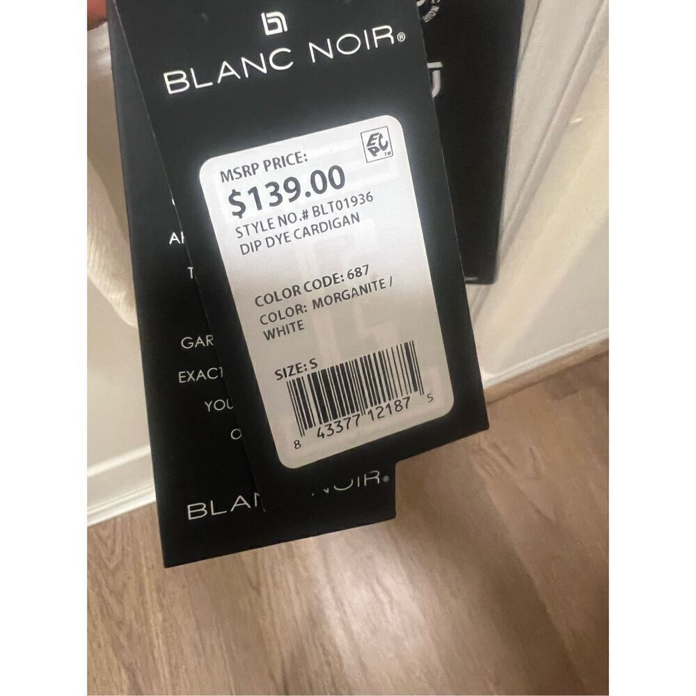 Blanc Noir Dip-Dye Huntress Cardigan Orange and White size S NWT - Picture 5 of 5